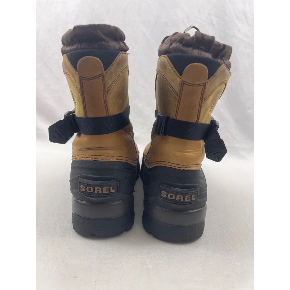 Sorel Conquest Mens Waterproof Winter Boots 400g Thinsulate Tan Black Size 10‎